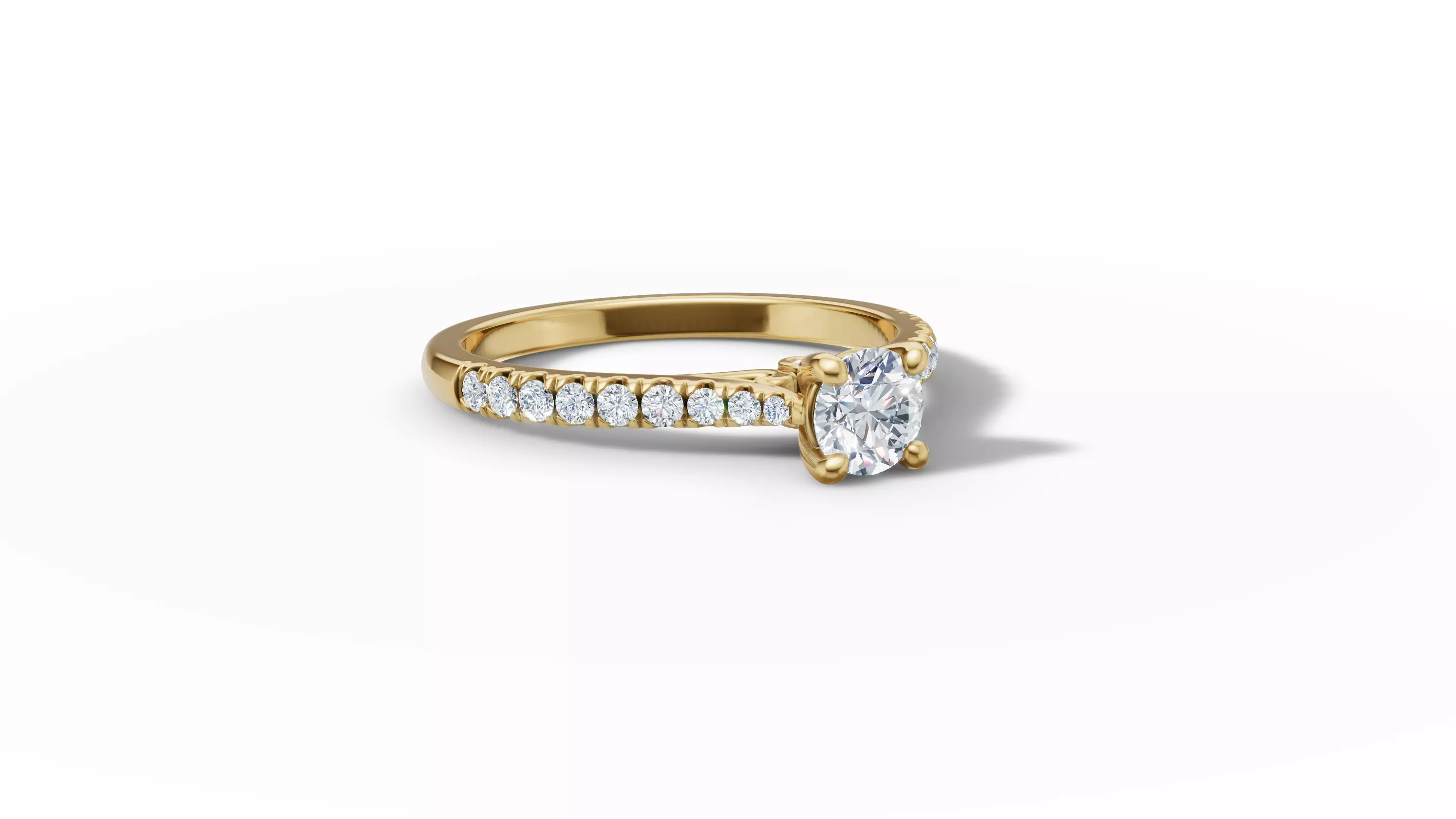 Engagement Ring Solitaire Camila 30 pointer diamond 3dprint ring 3D print model_30