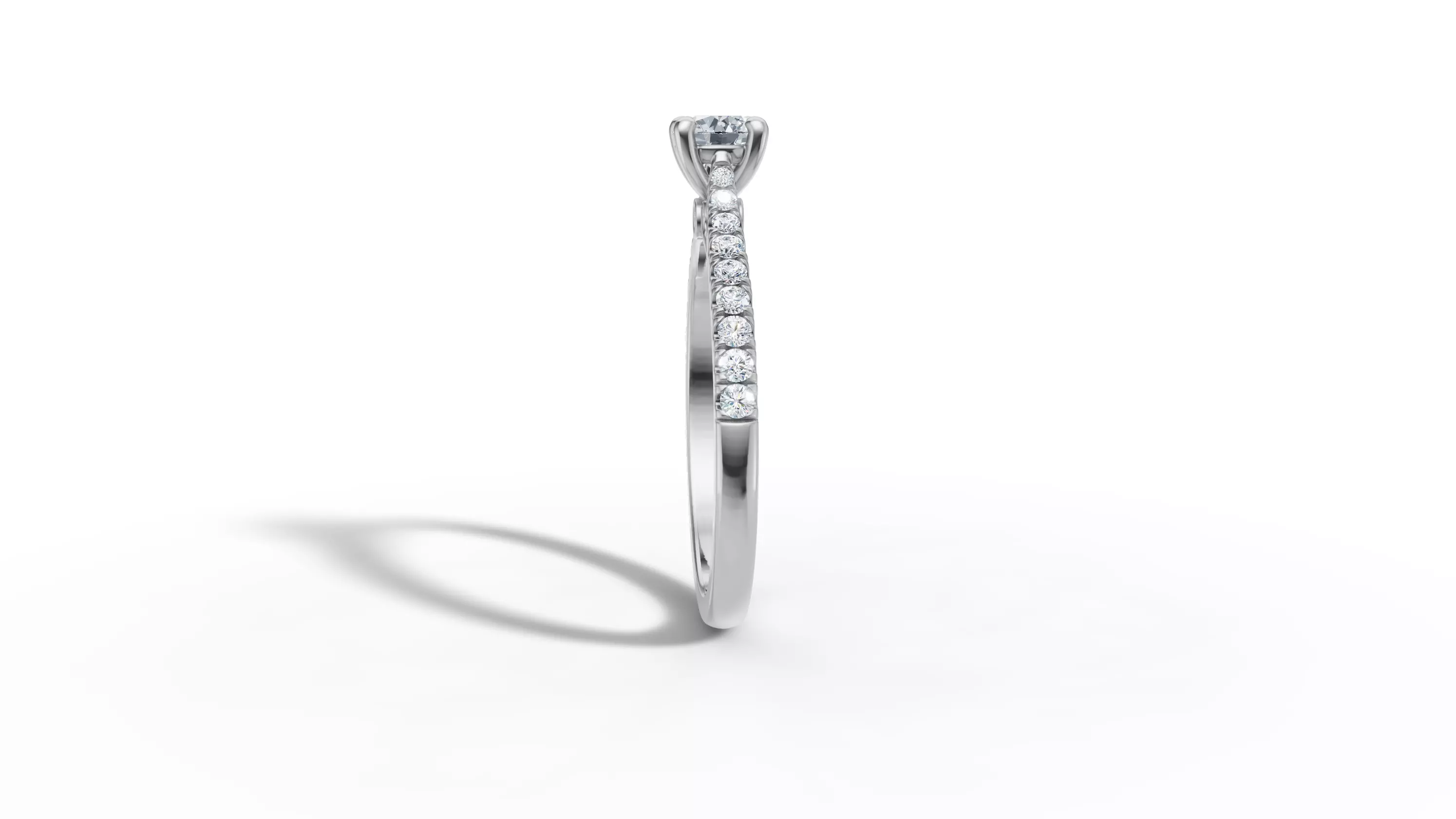 Engagement Ring Solitaire Camila 30 pointer diamond 3dprint ring 3D print model_37