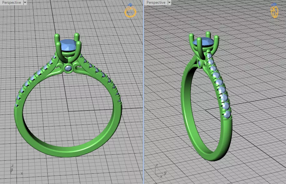 Engagement Ring Solitaire Camila 30 pointer diamond 3dprint ring 3D print model_50