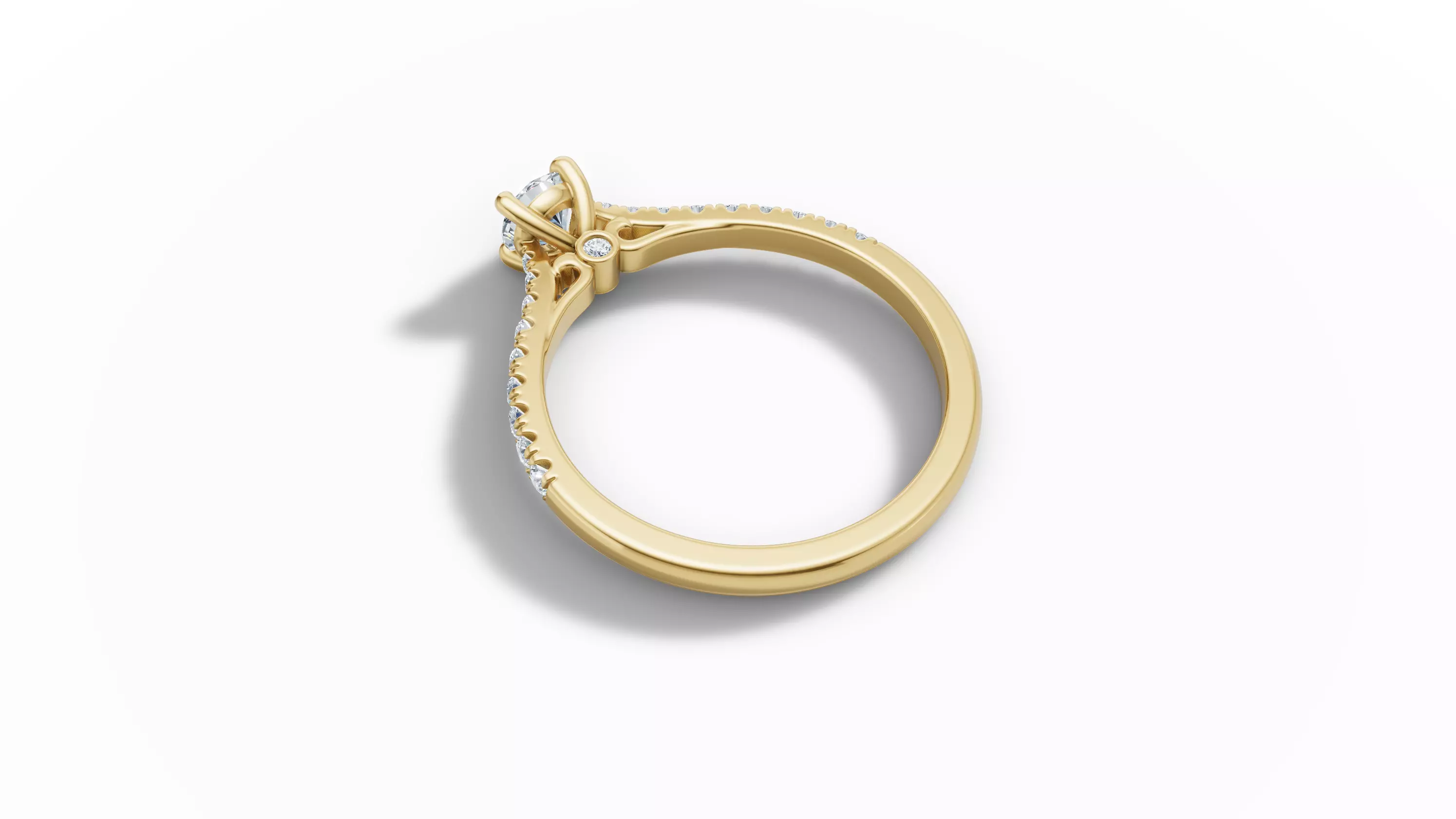 Engagement Ring Solitaire Camila 30 pointer diamond 3dprint ring 3D print model_21