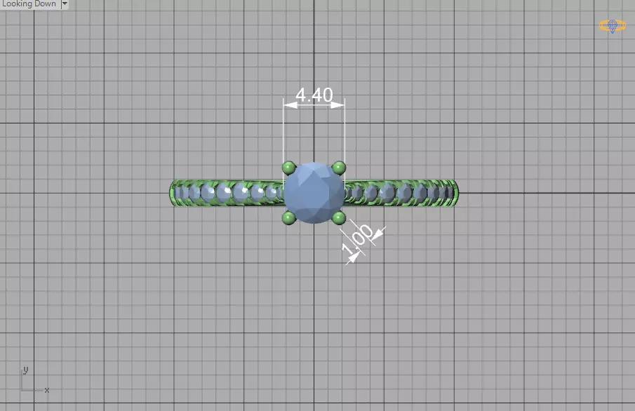 Engagement Ring Solitaire Camila 30 pointer diamond 3dprint ring 3D print model_51