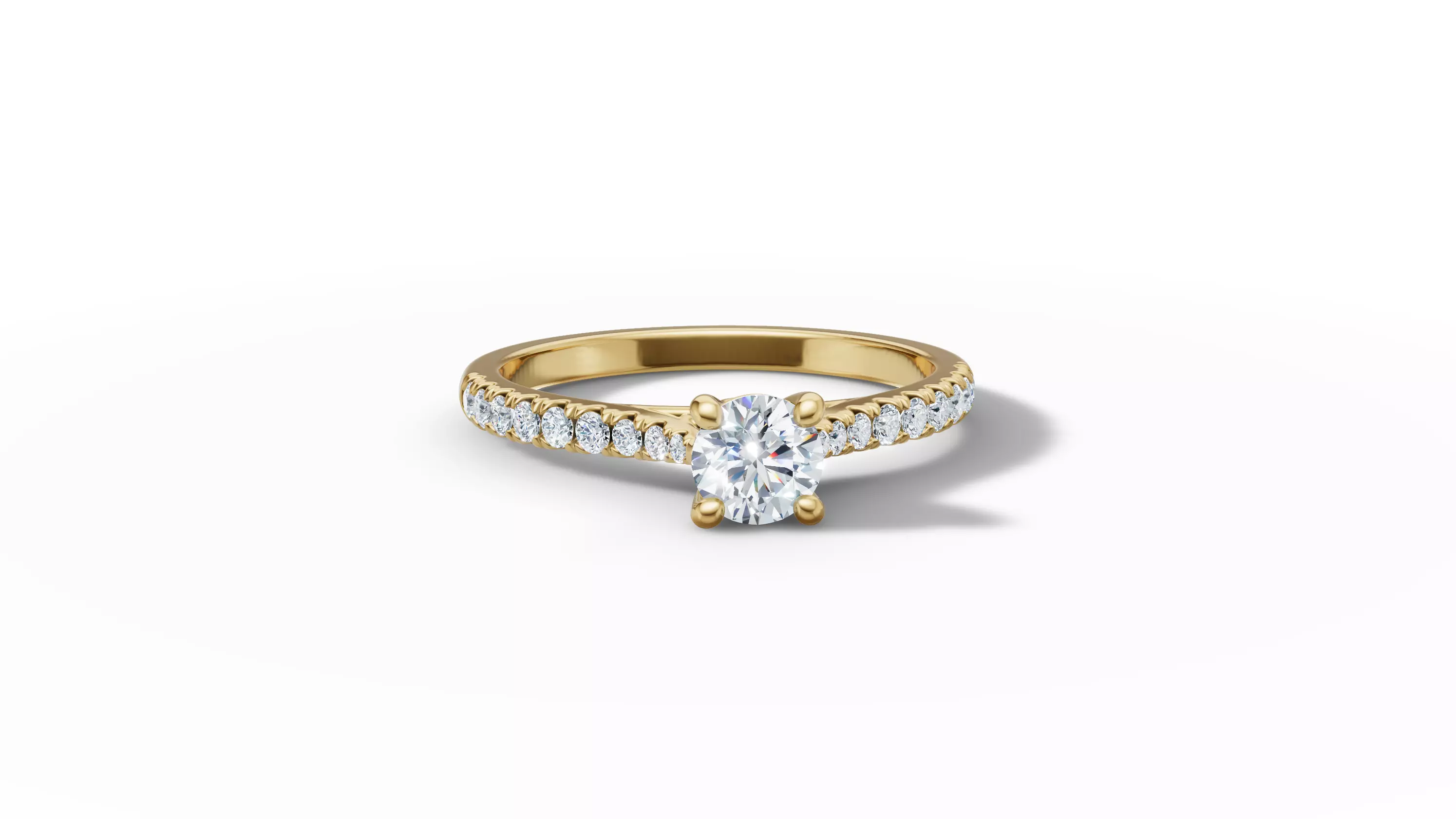 Engagement Ring Solitaire Camila 30 pointer diamond 3dprint ring 3D print model_7