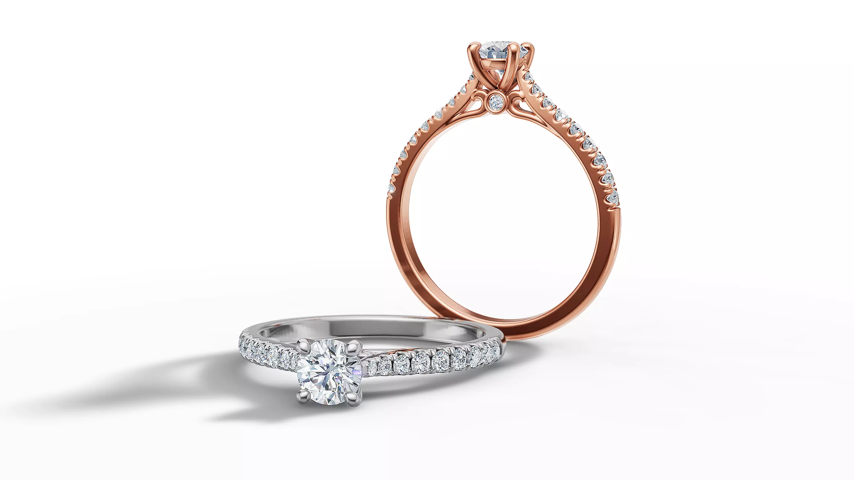 Engagement Ring Solitaire Camila 30 pointer diamond 3dprint ring 3D print model_0