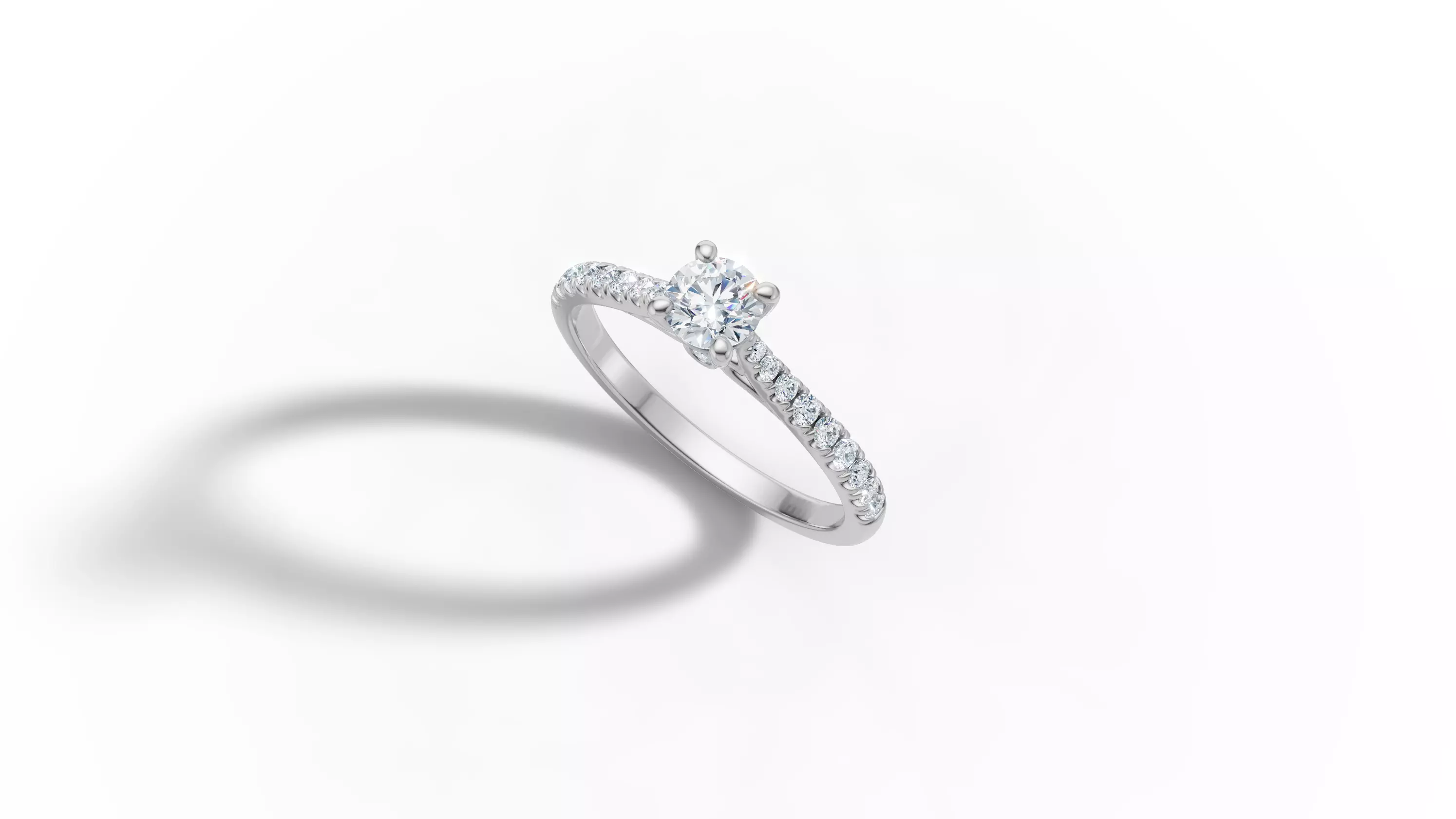 Engagement Ring Solitaire Camila 30 pointer diamond 3dprint ring 3D print model_43