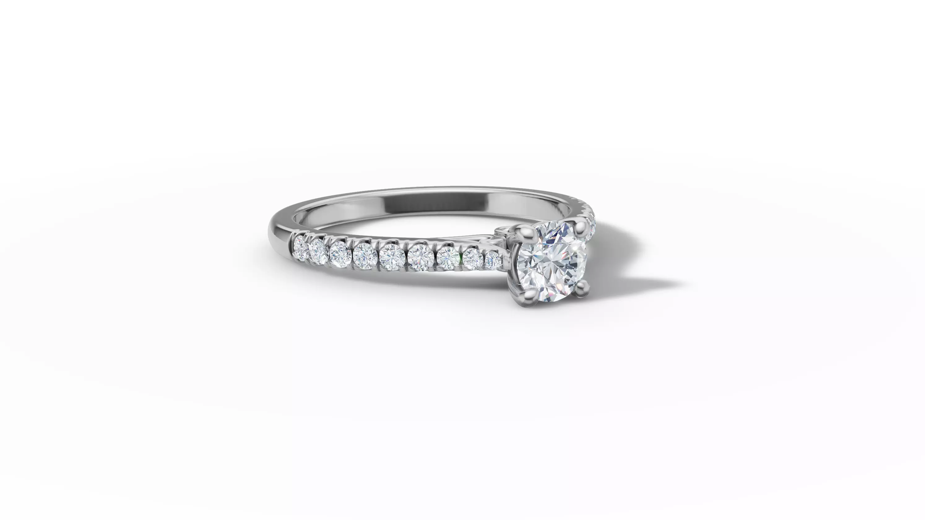 Engagement Ring Solitaire Camila 30 pointer diamond 3dprint ring 3D print model_31