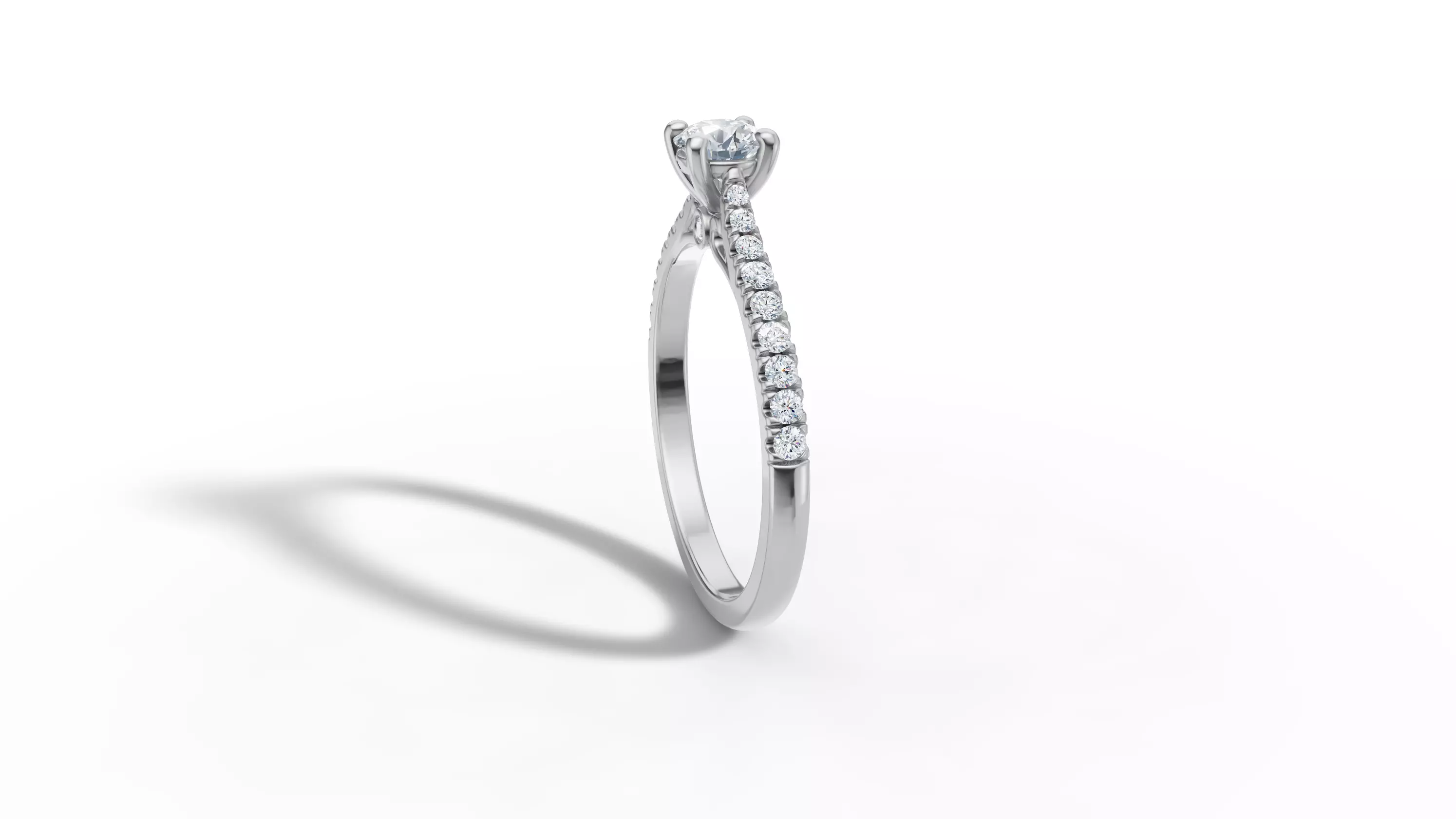 Engagement Ring Solitaire Camila 30 pointer diamond 3dprint ring 3D print model_49