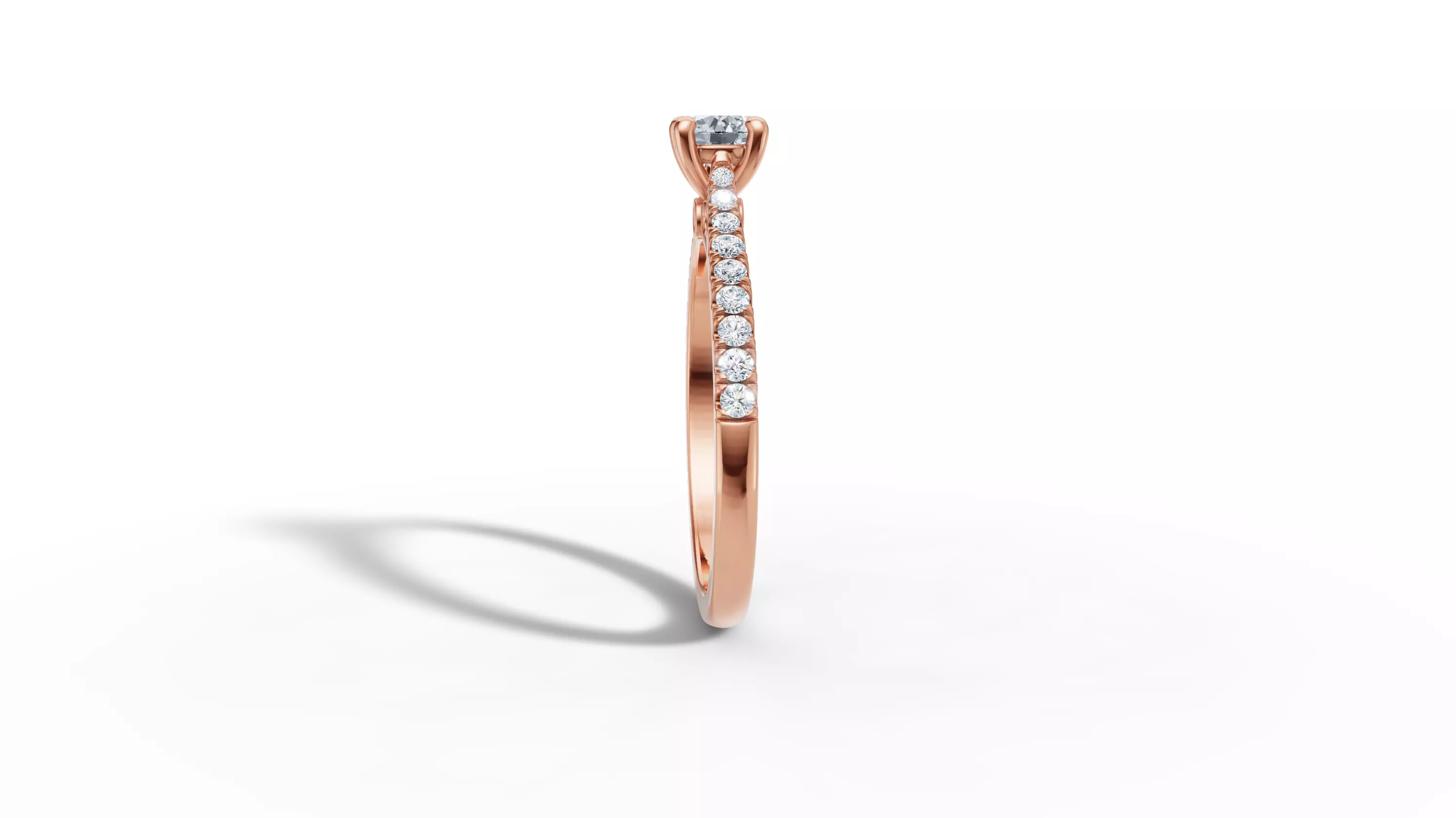 Engagement Ring Solitaire Camila 30 pointer diamond 3dprint ring 3D print model_35