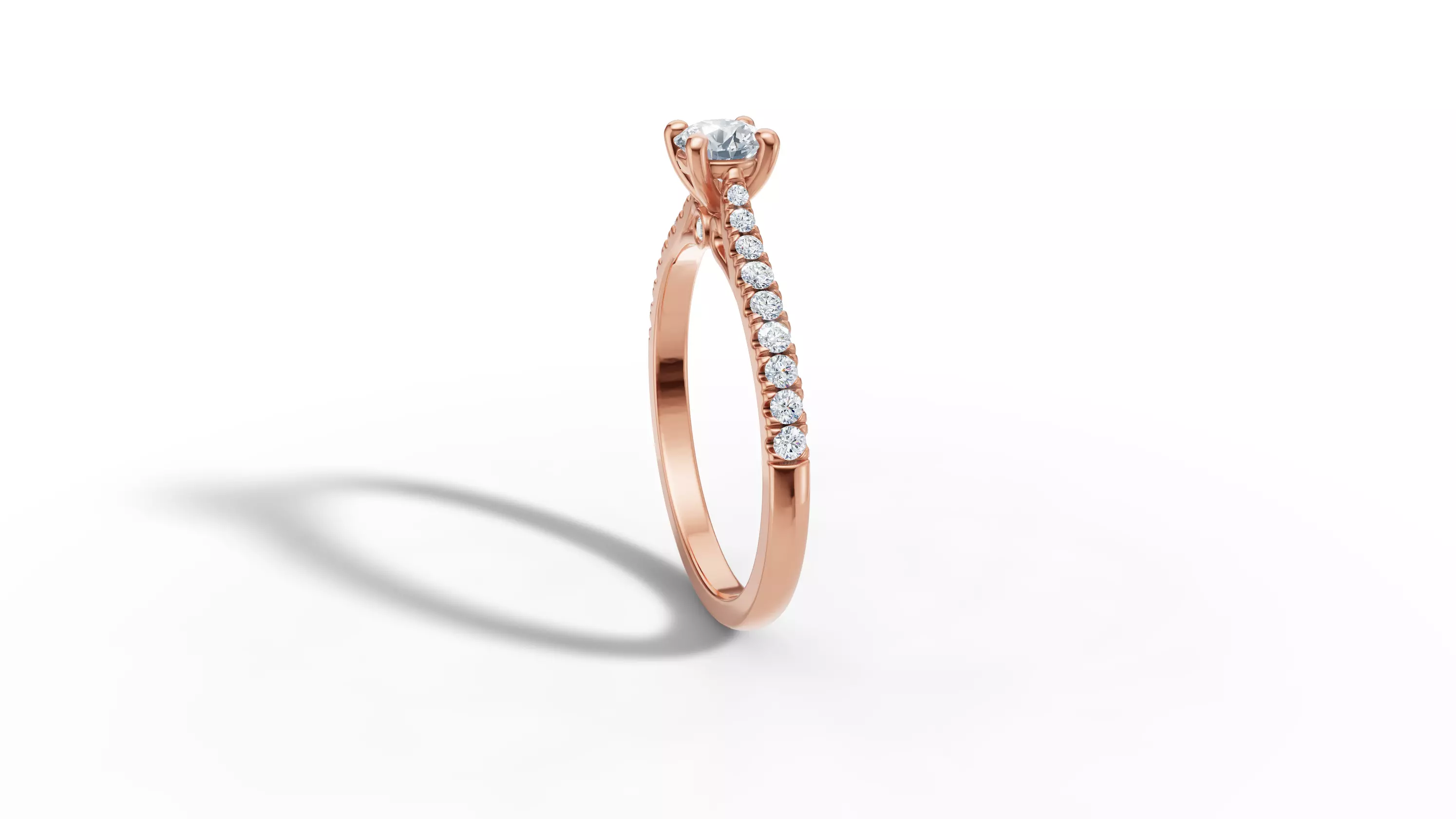 Engagement Ring Solitaire Camila 30 pointer diamond 3dprint ring 3D print model_47