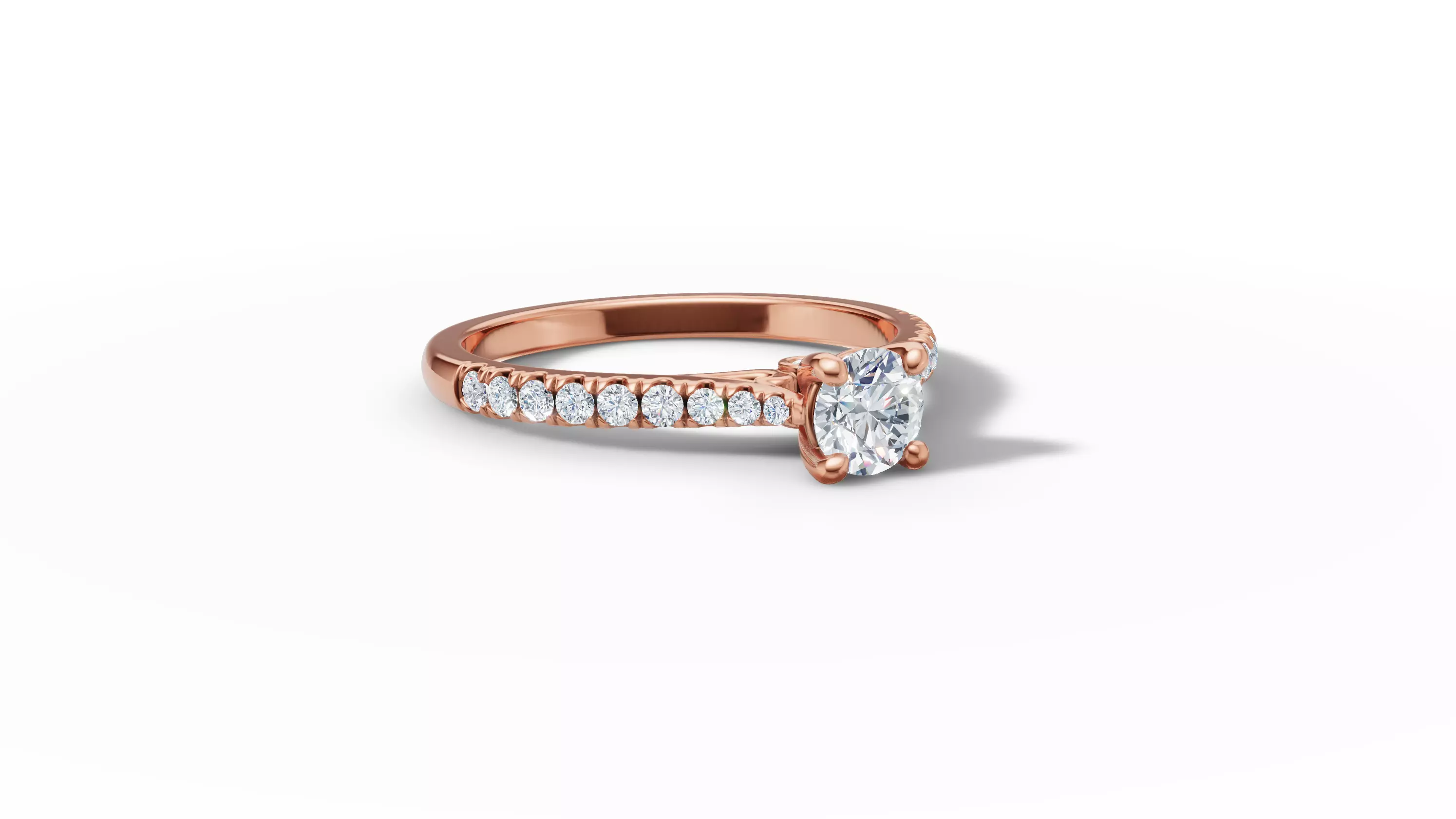 Engagement Ring Solitaire Camila 30 pointer diamond 3dprint ring 3D print model_29