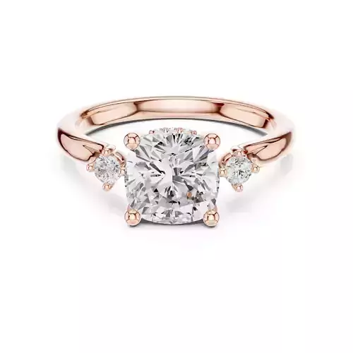 Cushion Cut Diamond Engagement Wedding Ring 3DM STL Video