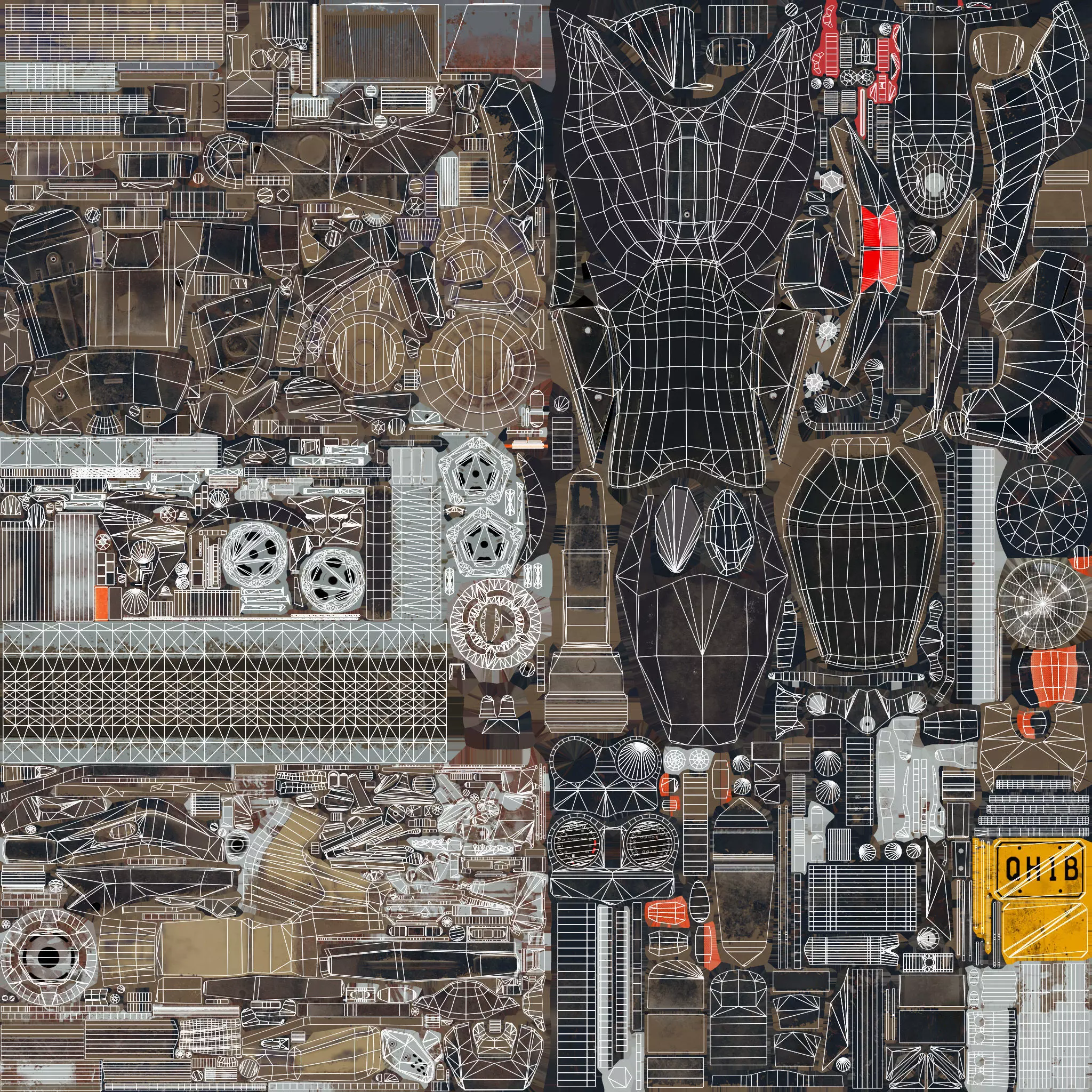 Motorbike Low-poly 3D model_15