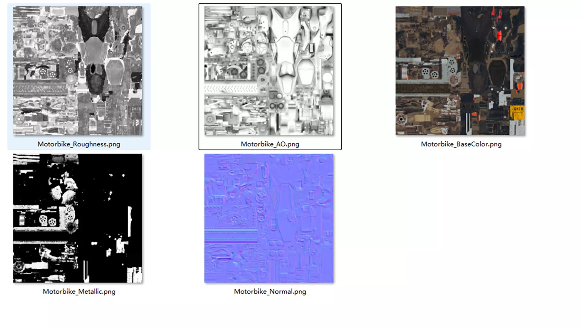 Motorbike Low-poly 3D model_20