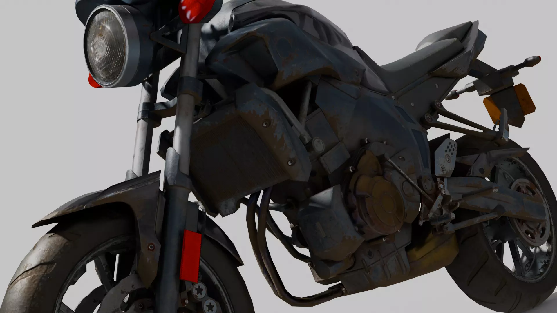 Motorbike Low-poly 3D model_18