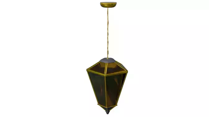 Geometric Hanging Lantern Elegant 3D Model with PBR Materials