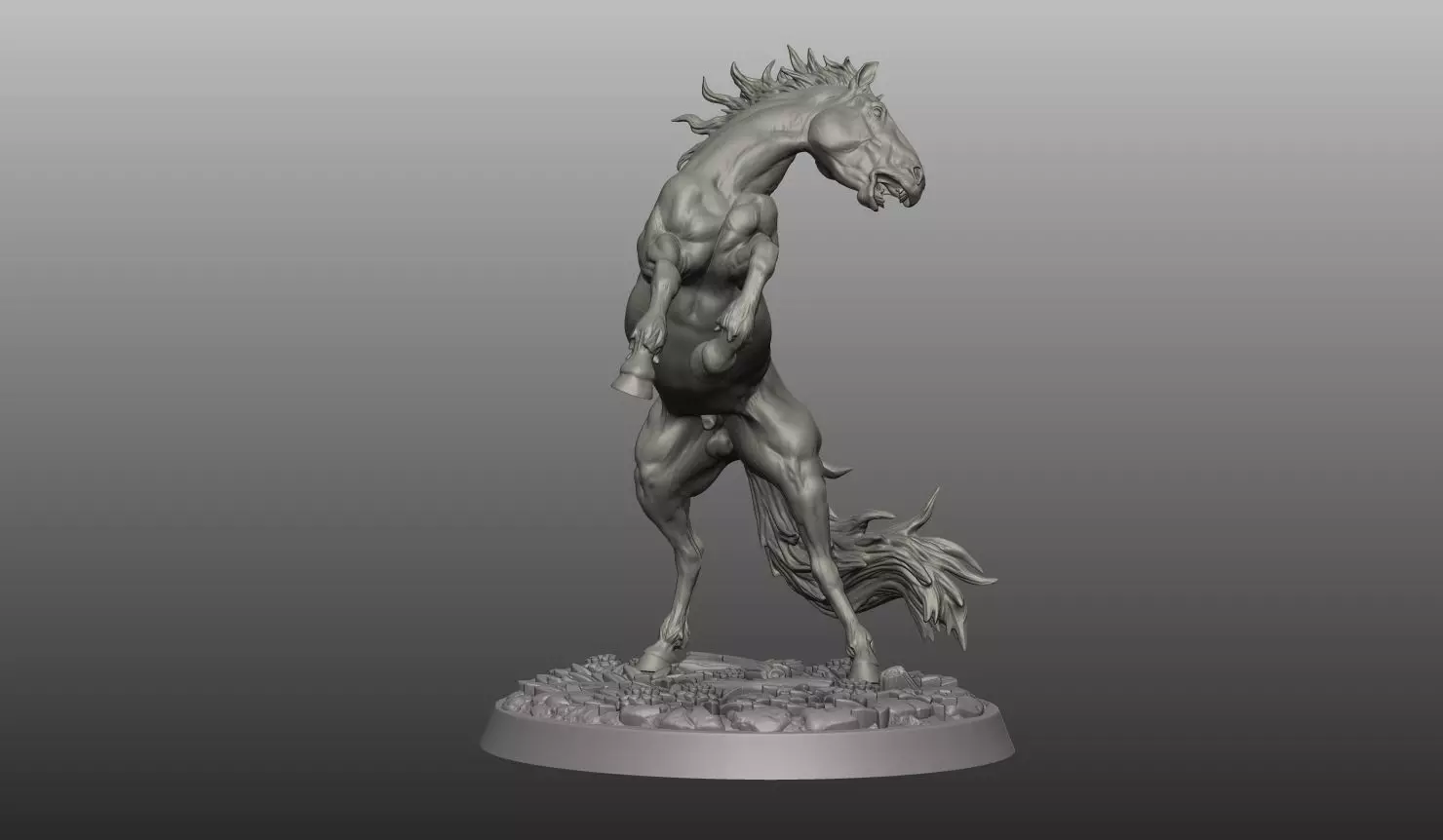 Horse pose 01 3D print model_2