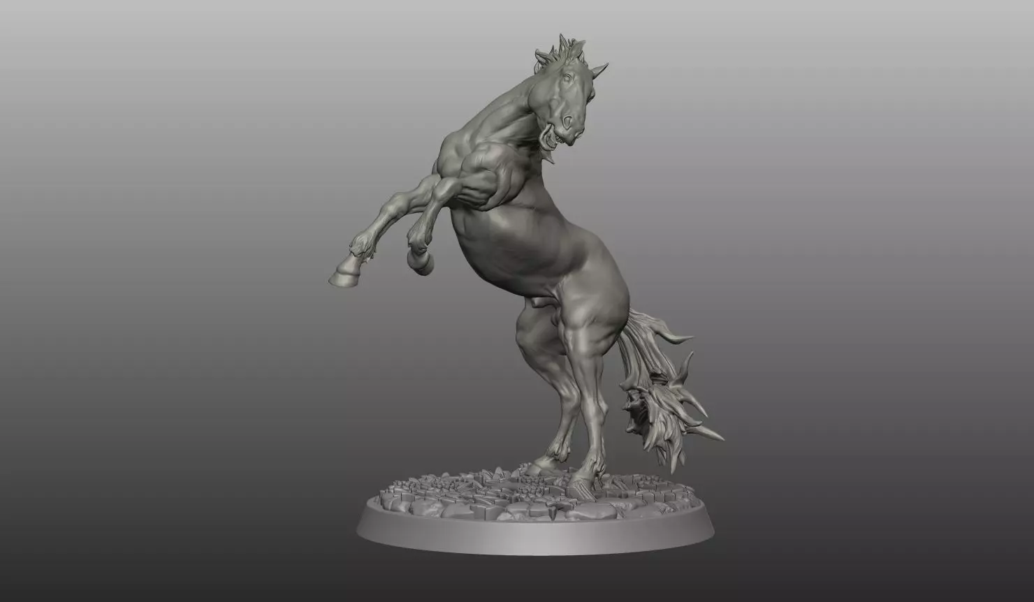 Horse pose 01 3D print model_1