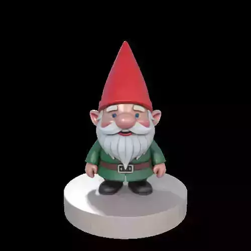 2198  Fairy Tale Gnome  Color Full  Body Figurine on Base