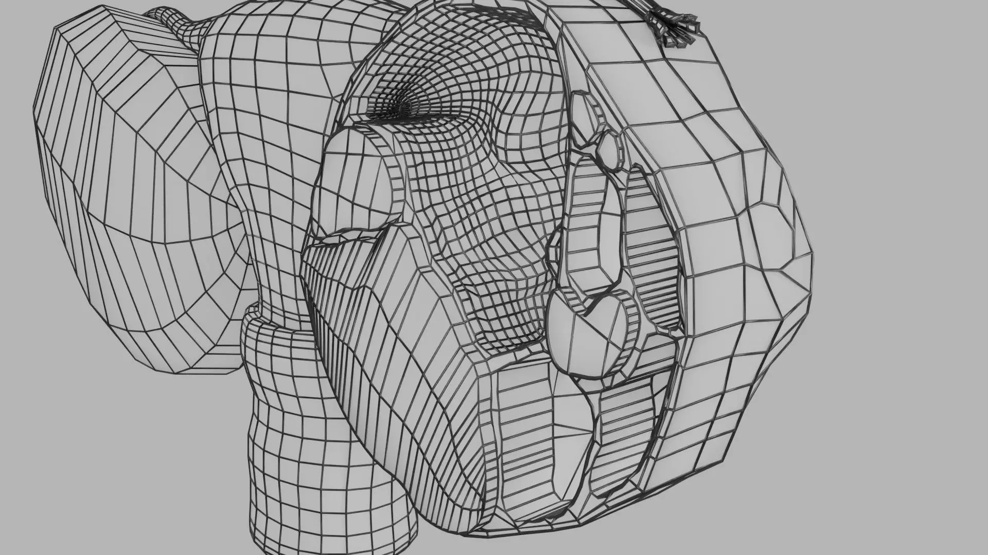 ovary mucinous cystic tumor  Low-poly 3D model_29