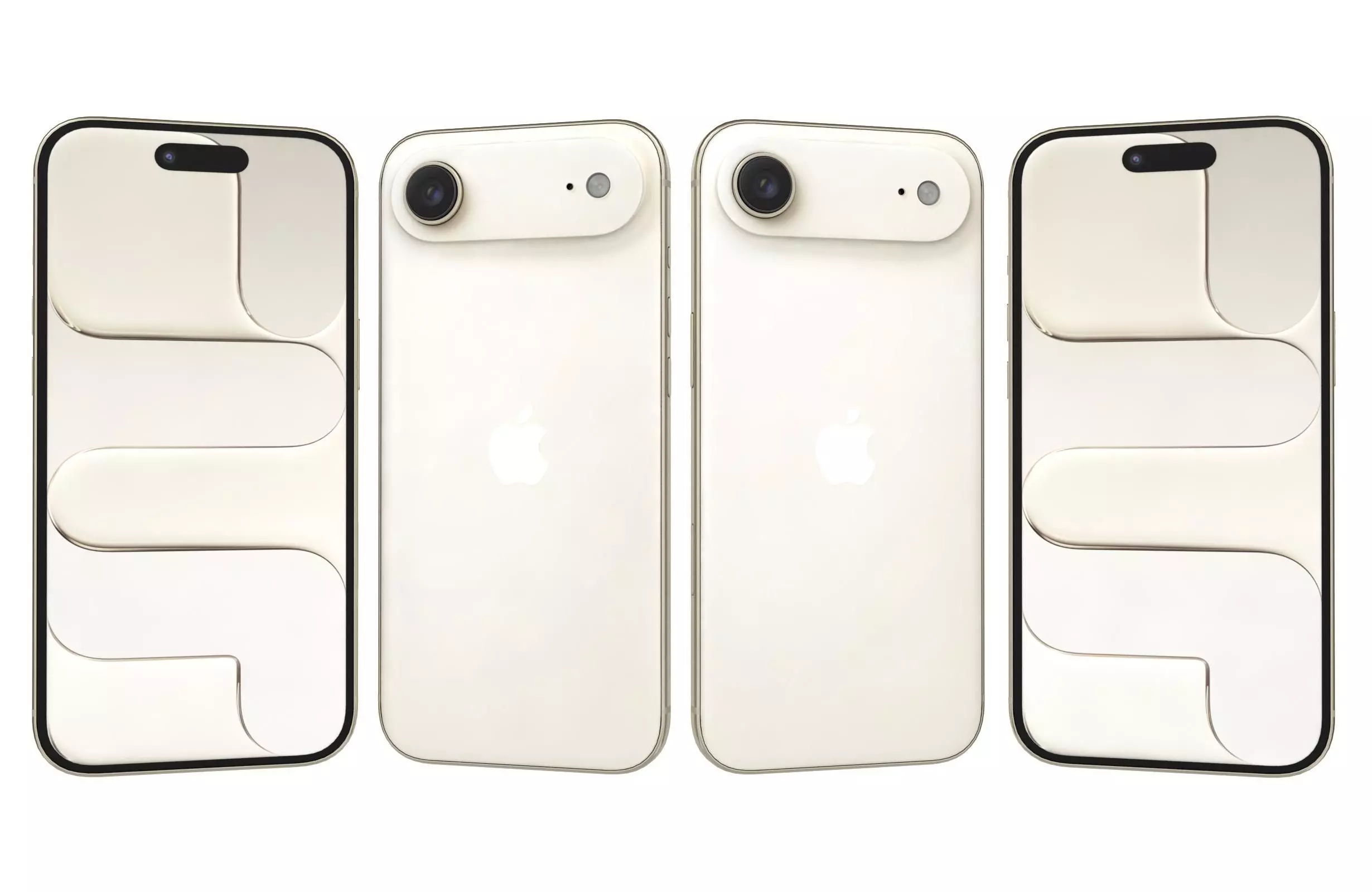 Apple iPhone Air Gold Light 3D model_17