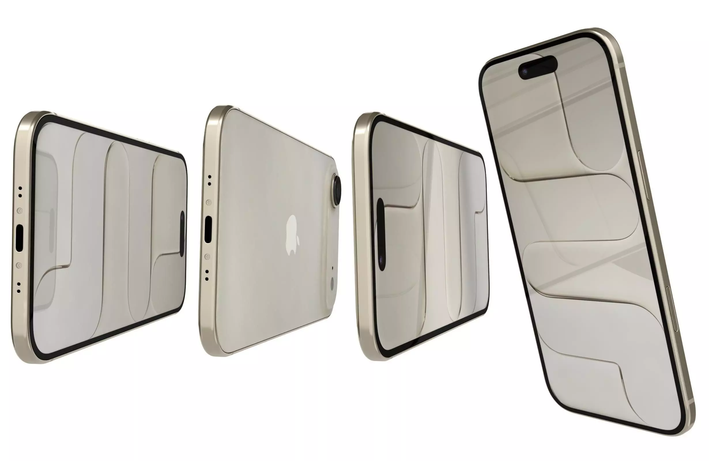 Apple iPhone Air Gold Light 3D model_16