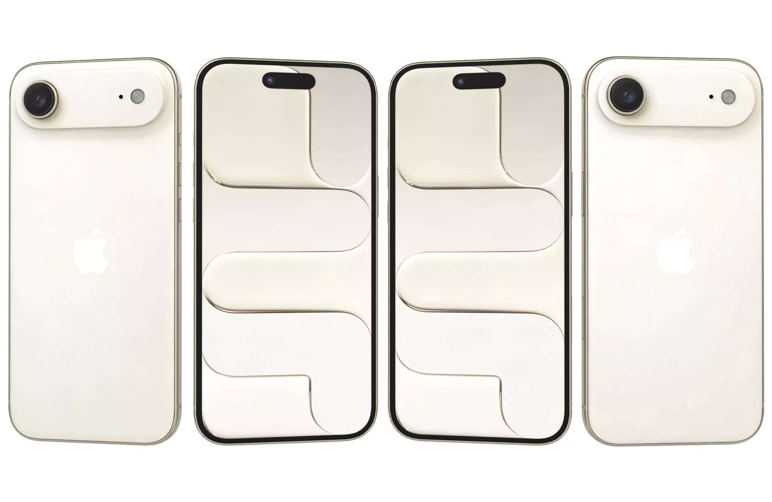 Apple iPhone Air Gold Light 3D model_4