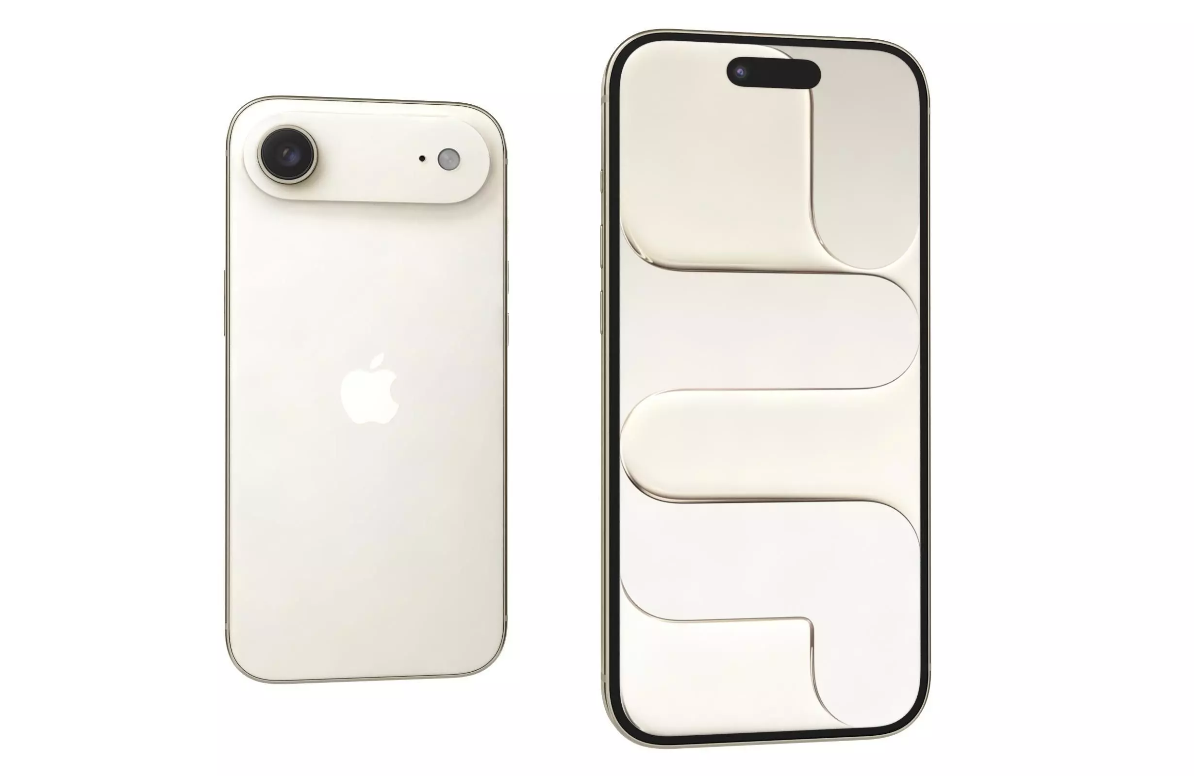 Apple iPhone Air Gold Light 3D model_2