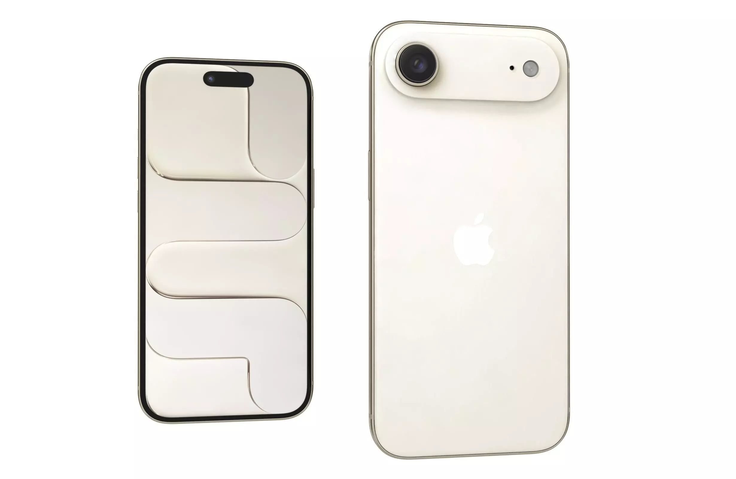 Apple iPhone Air Gold Light 3D model_0