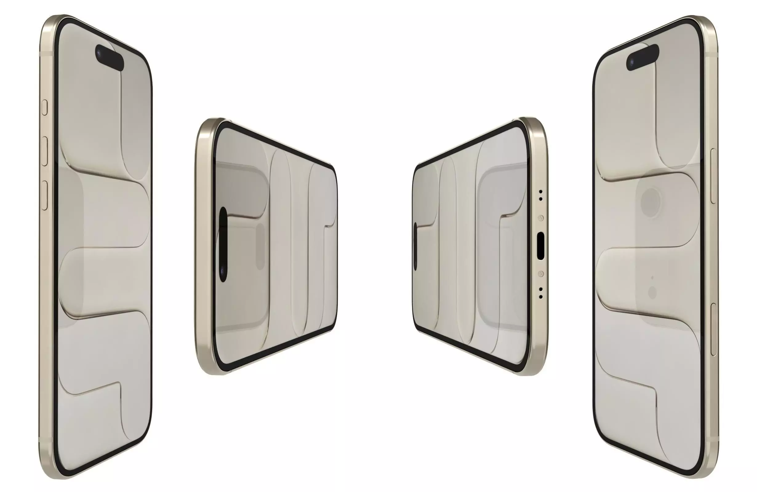 Apple iPhone Air Gold Light 3D model_1