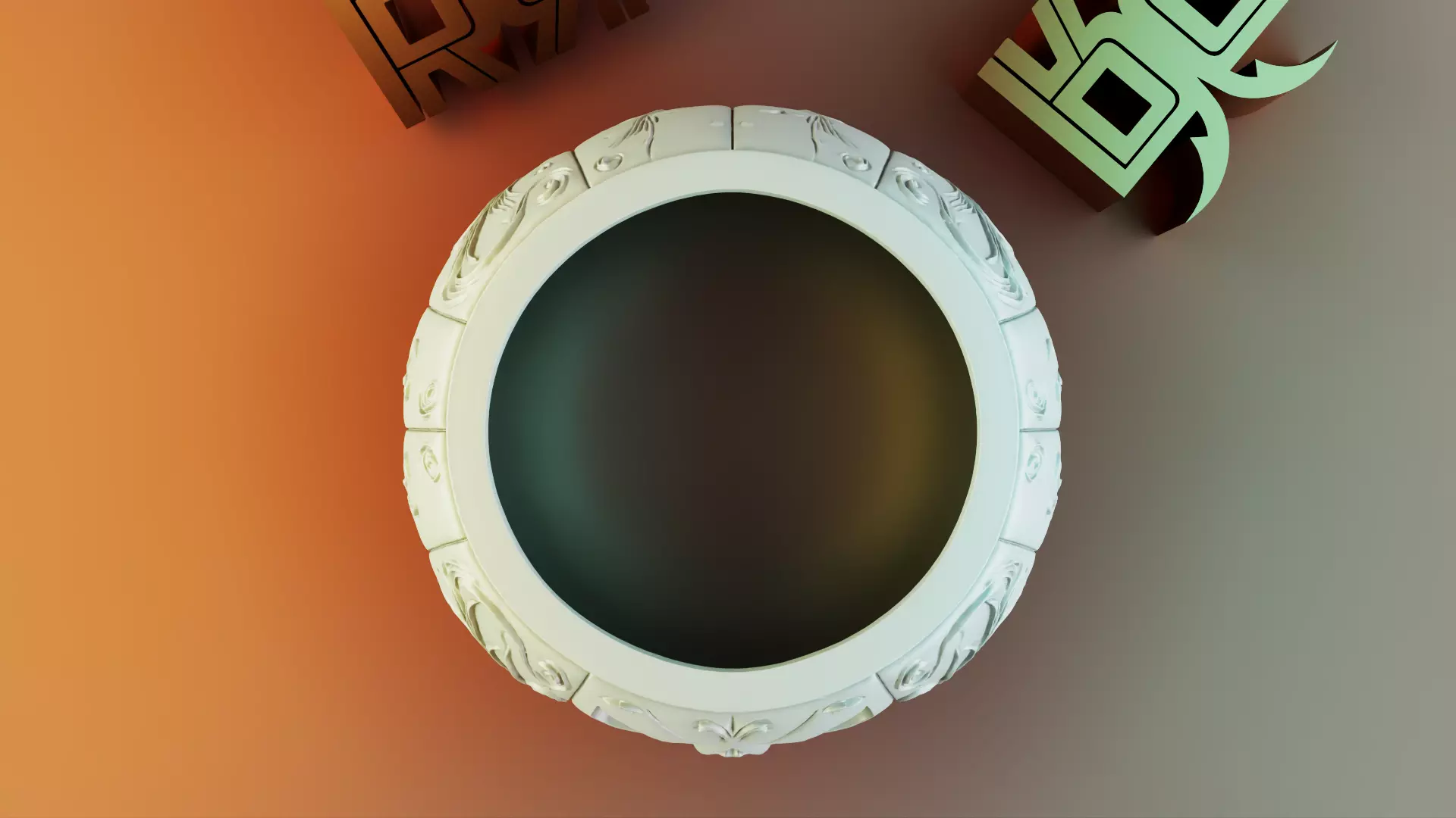 Halloween pumpkin Sculpture Desk Organizer Entryway Key Holder 3D print model_7