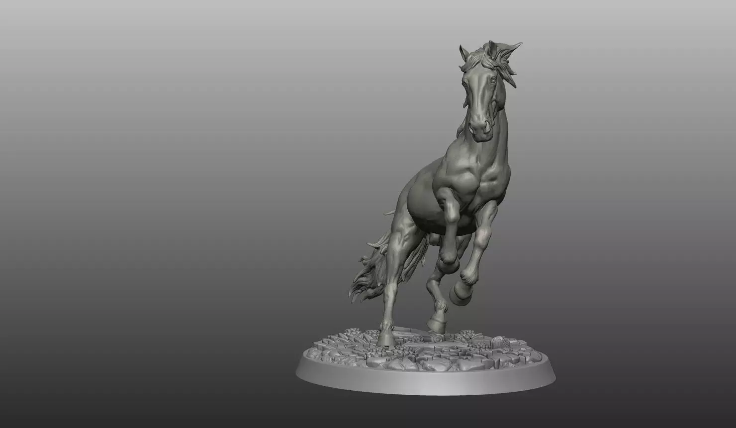 Horse pose 01 3D print model_2