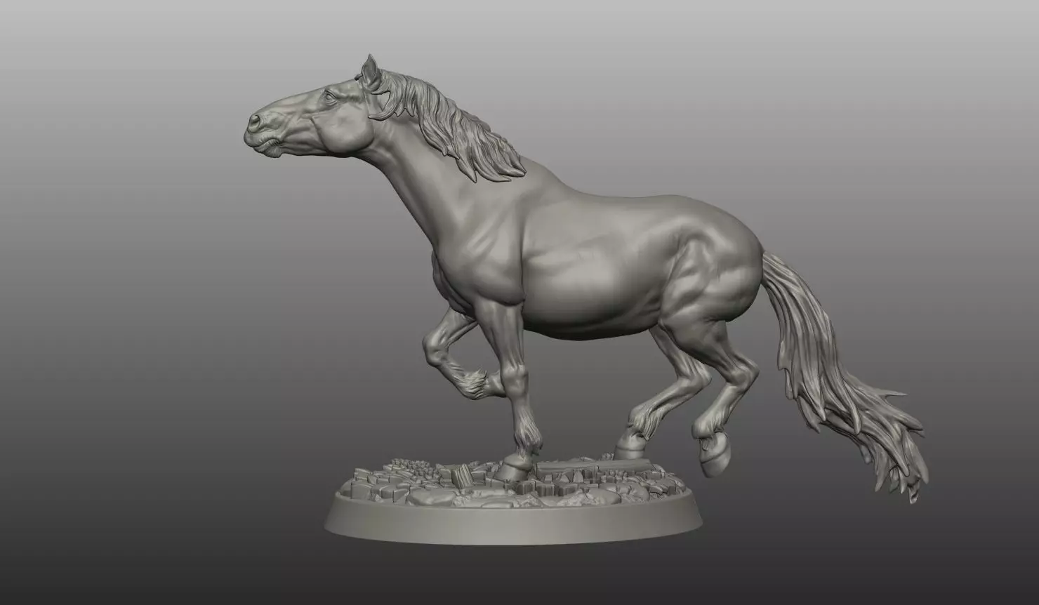 Horse pose 04 3D print model
