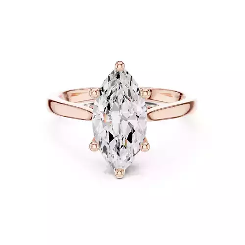 Marquise Cut Hidden Diamond Engagement Ring 3DM STL Video