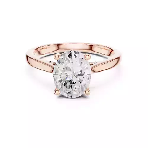 Oval Cut Hidden Diamond Engagement Wedding Ring 3DM STL Video