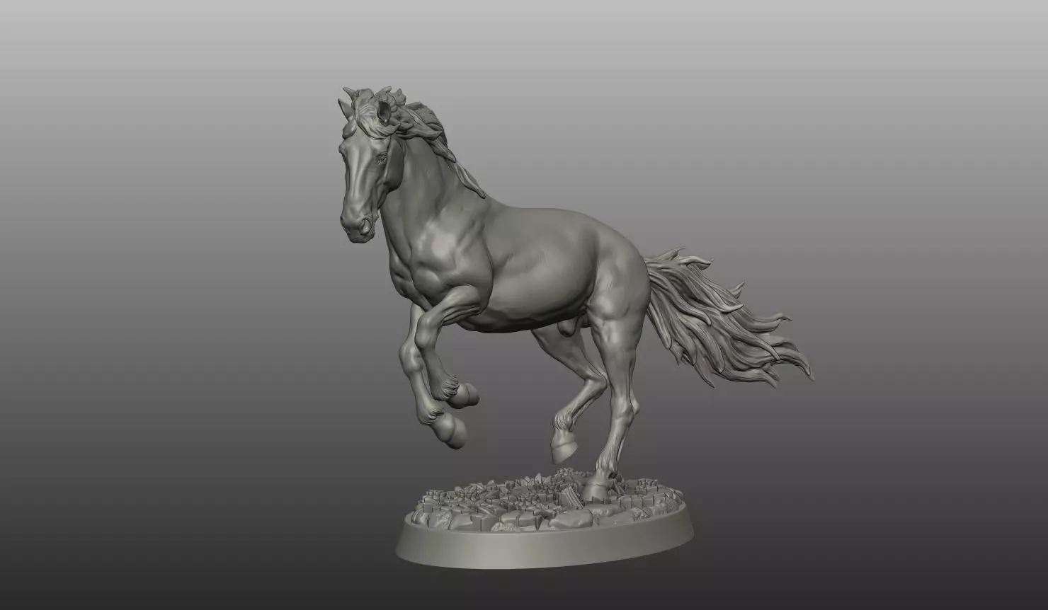 Horse pose 06 3D print model