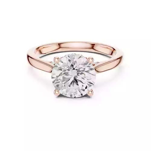 Round Cut Hidden Diamond Engagement Wedding Ring 3DM STL Video