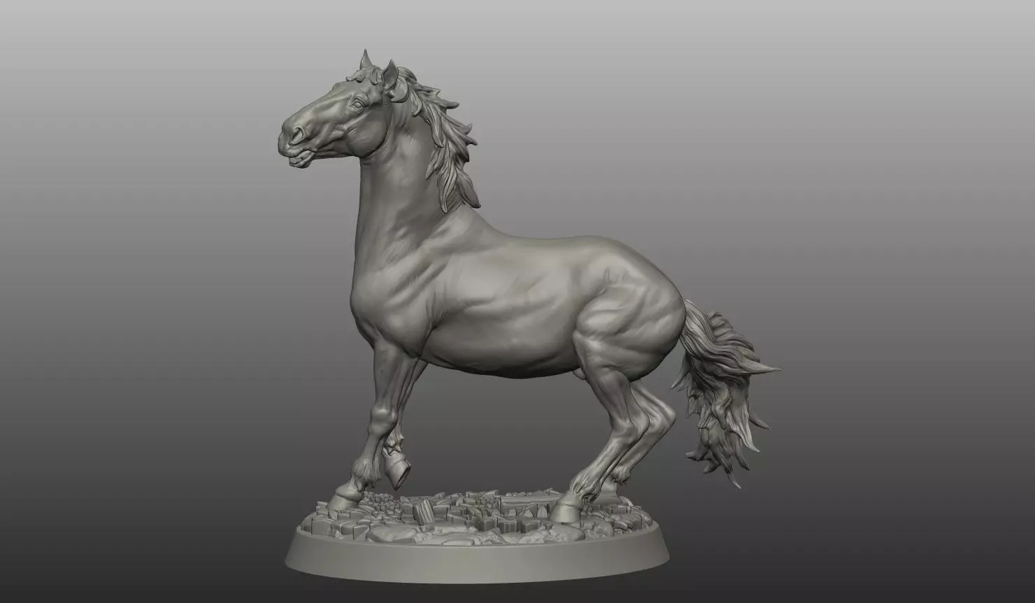 Horse pose 07 3D print model