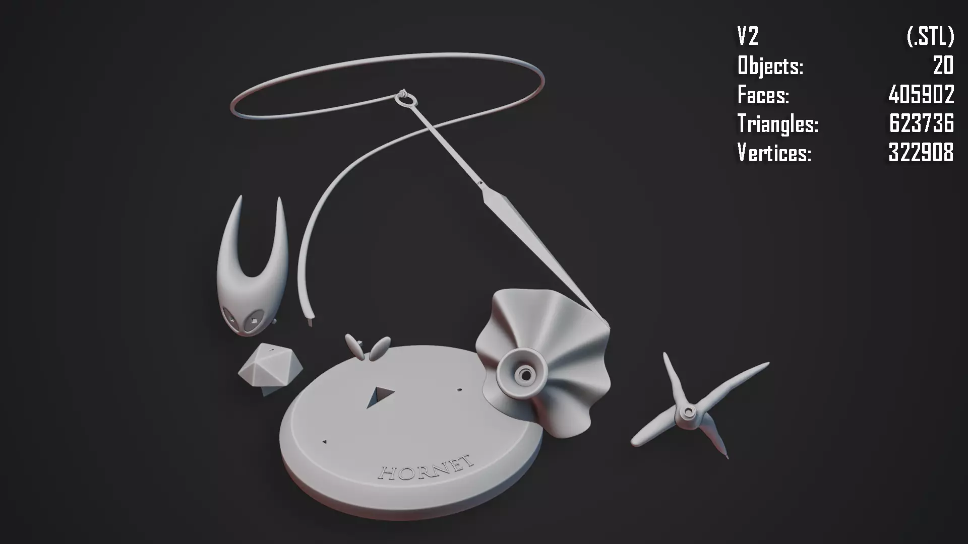 Hollow Knight Silksong - Hornet 3D print model_15