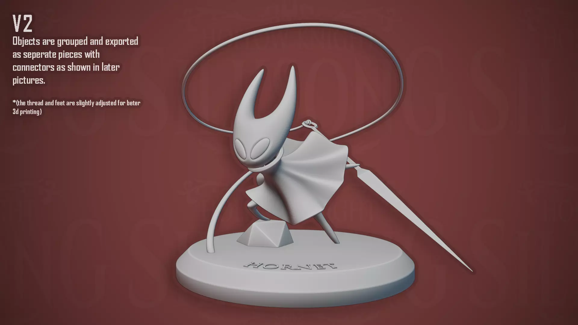Hollow Knight Silksong - Hornet 3D print model_9