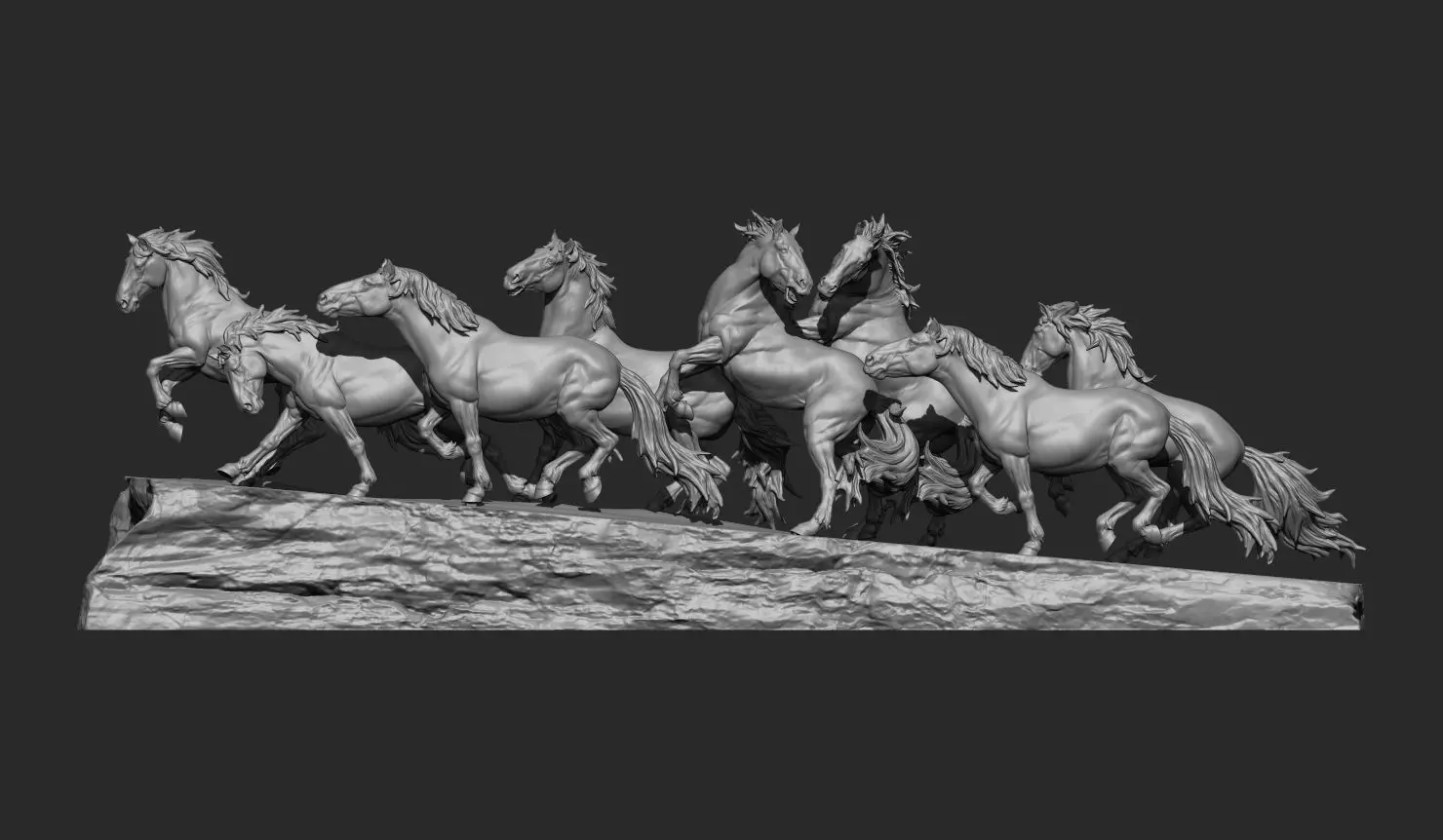 EIGHT HORSES 3D print model