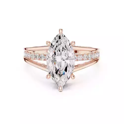 2CT Marquise Cut Diamond Engagement Wedding Ring 3DM STL Video
