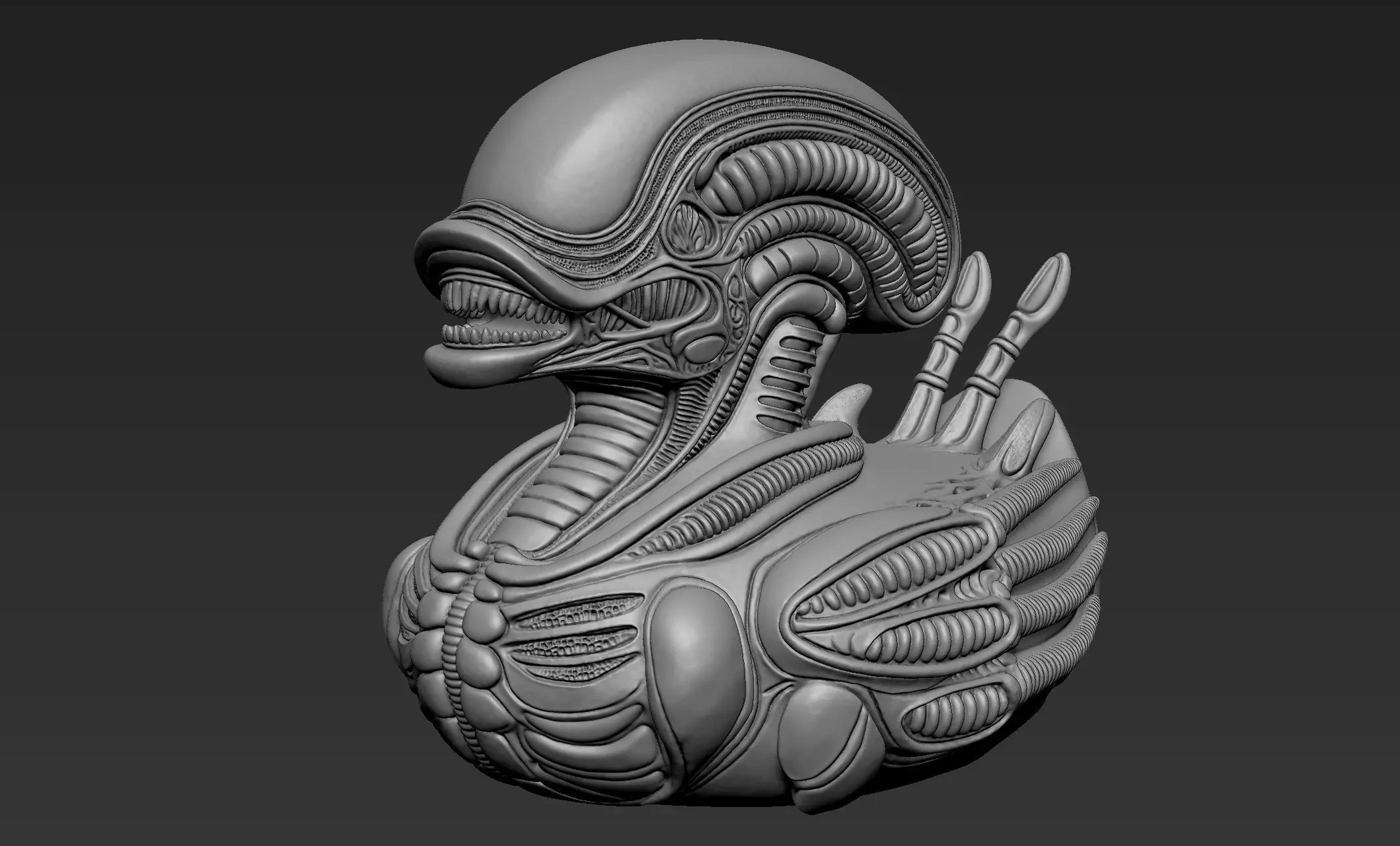 Alien Duck 3D print model_4