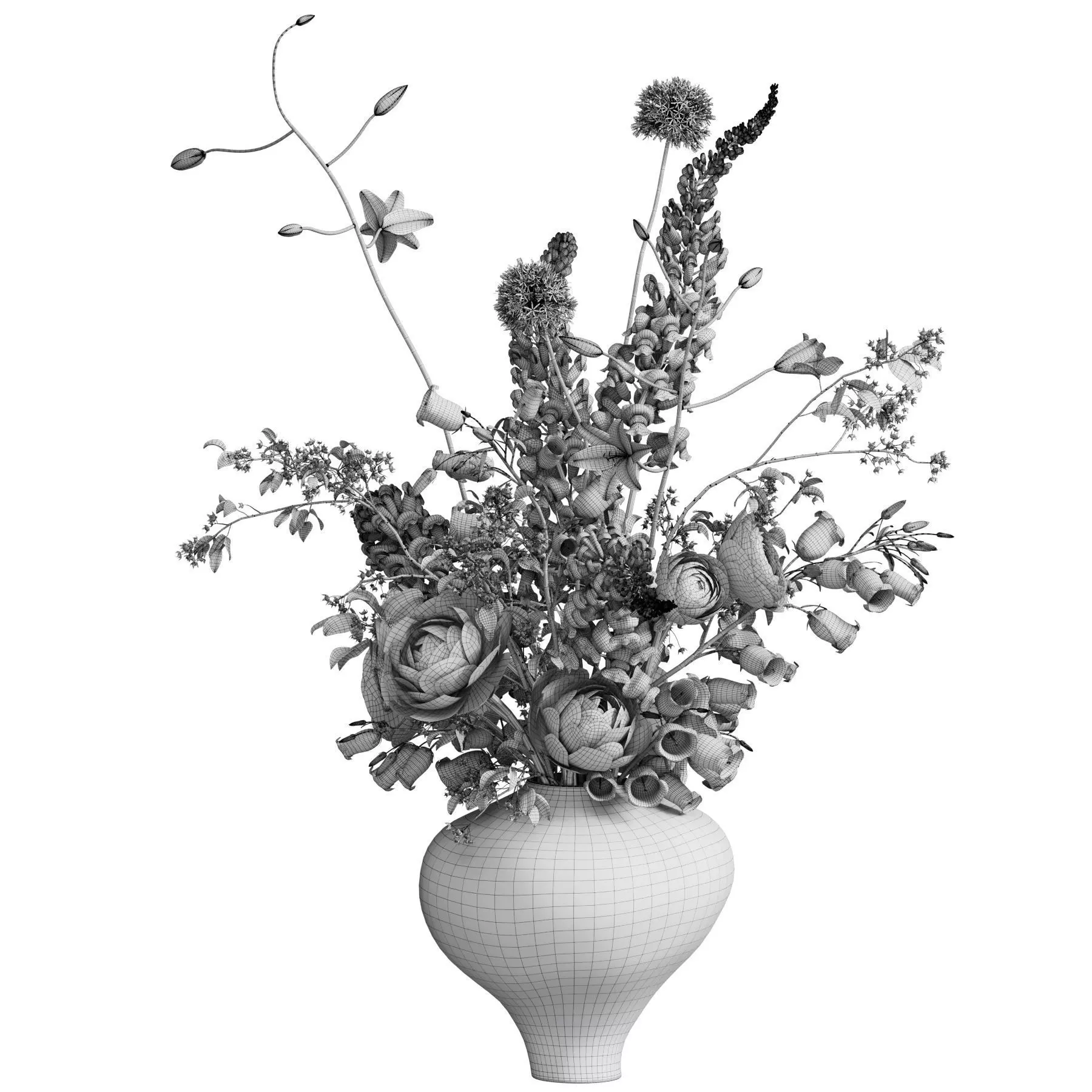 Flower In Vase 103 3D model_6