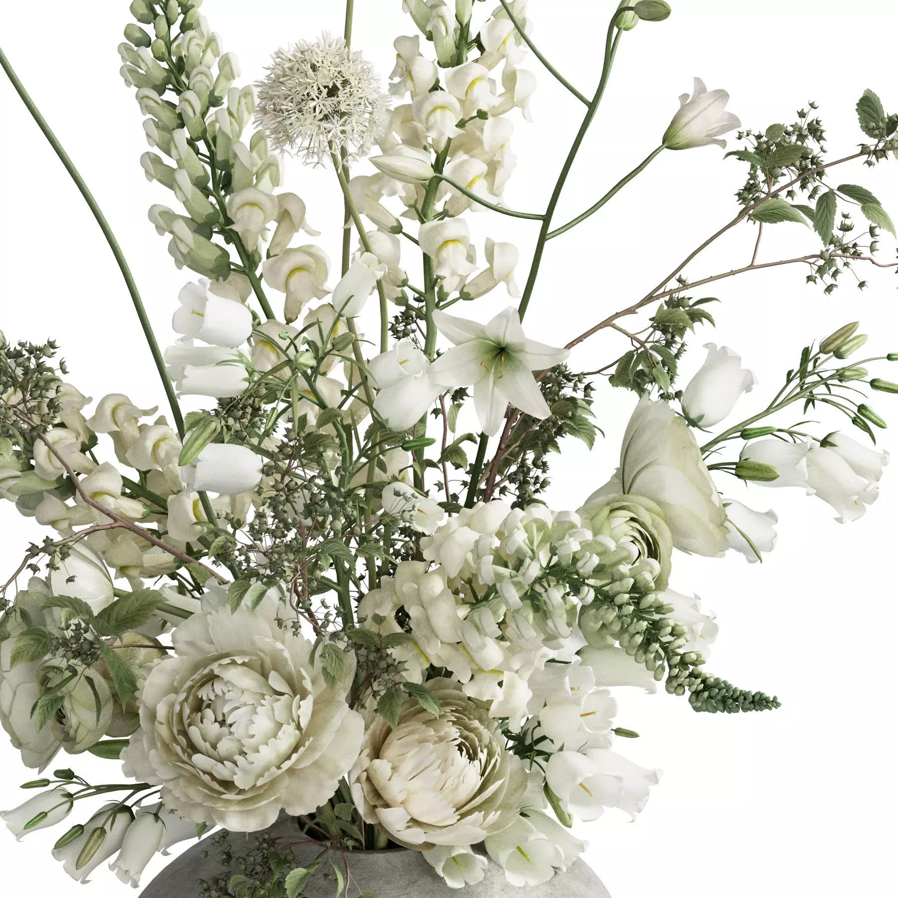 Flower In Vase 103 3D model_4