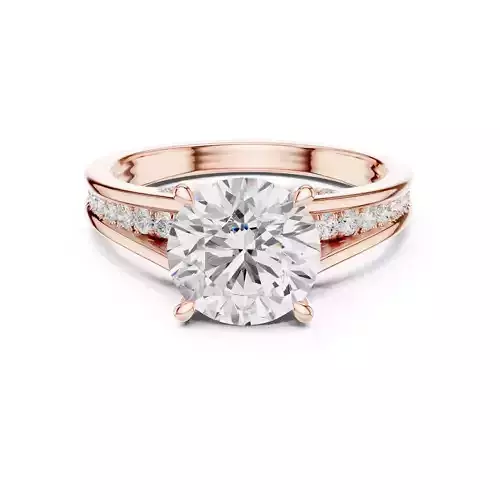 2CT Round Cut Diamond Engagement Wedding Ring 3DM STL Video 3D print model
