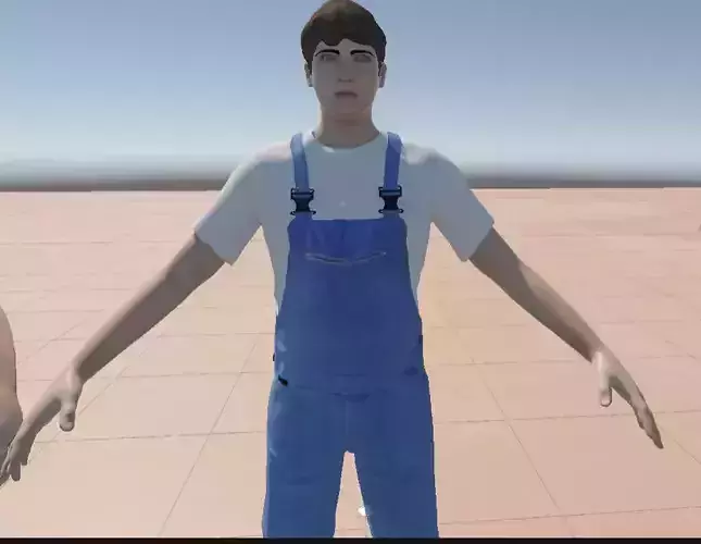 Rigged Human Character with Animations Textures FBX Prefab Pack