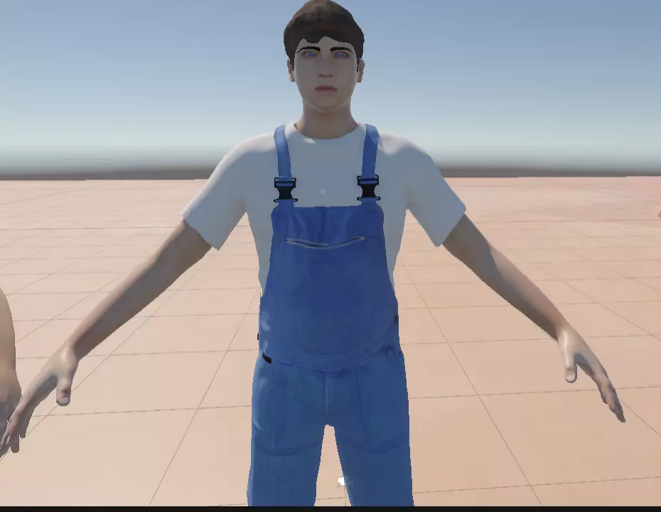 Rigged Human Character with Animations Textures FBX Prefab Pack Low-poly 3D model