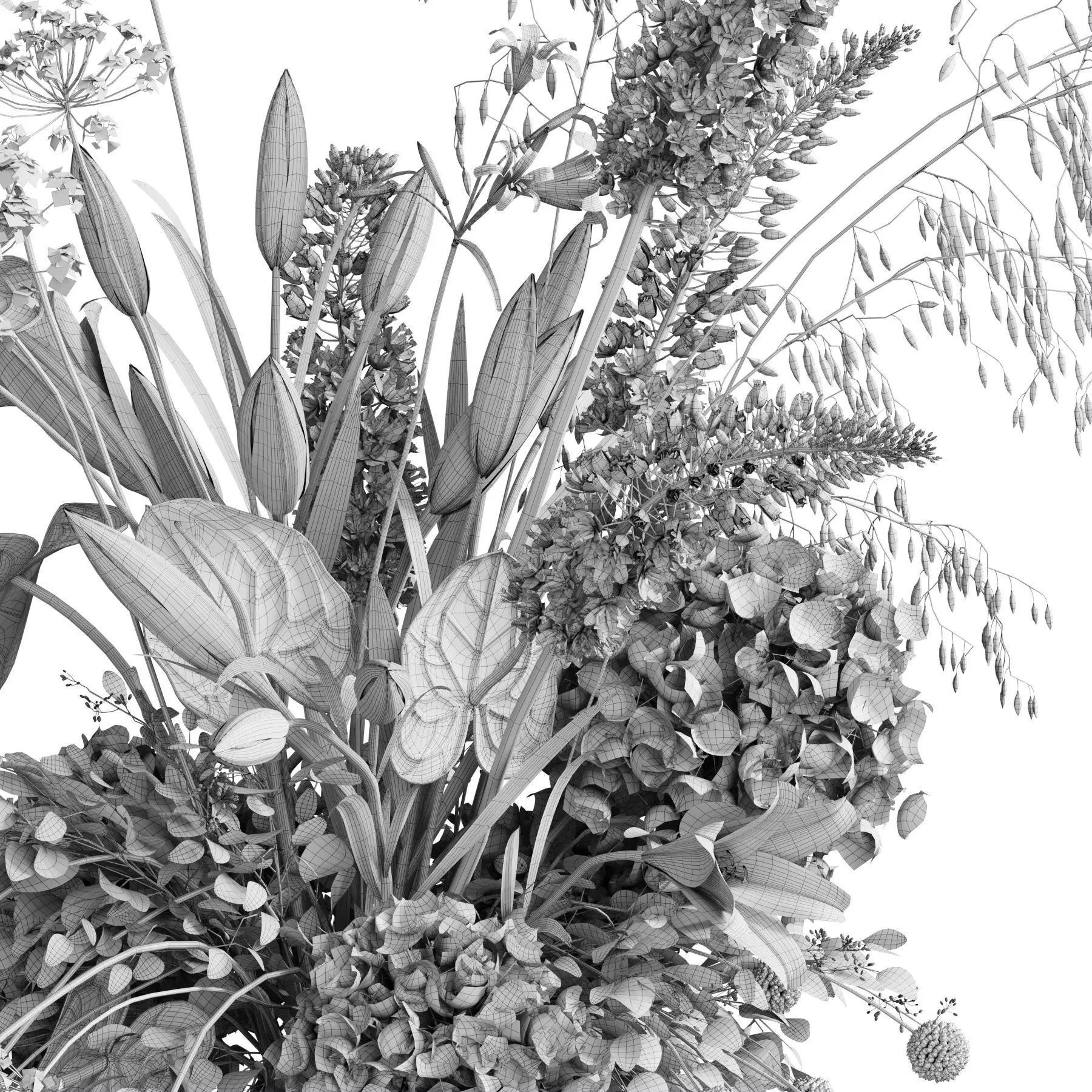 Flower In Vase 104 3D model_5