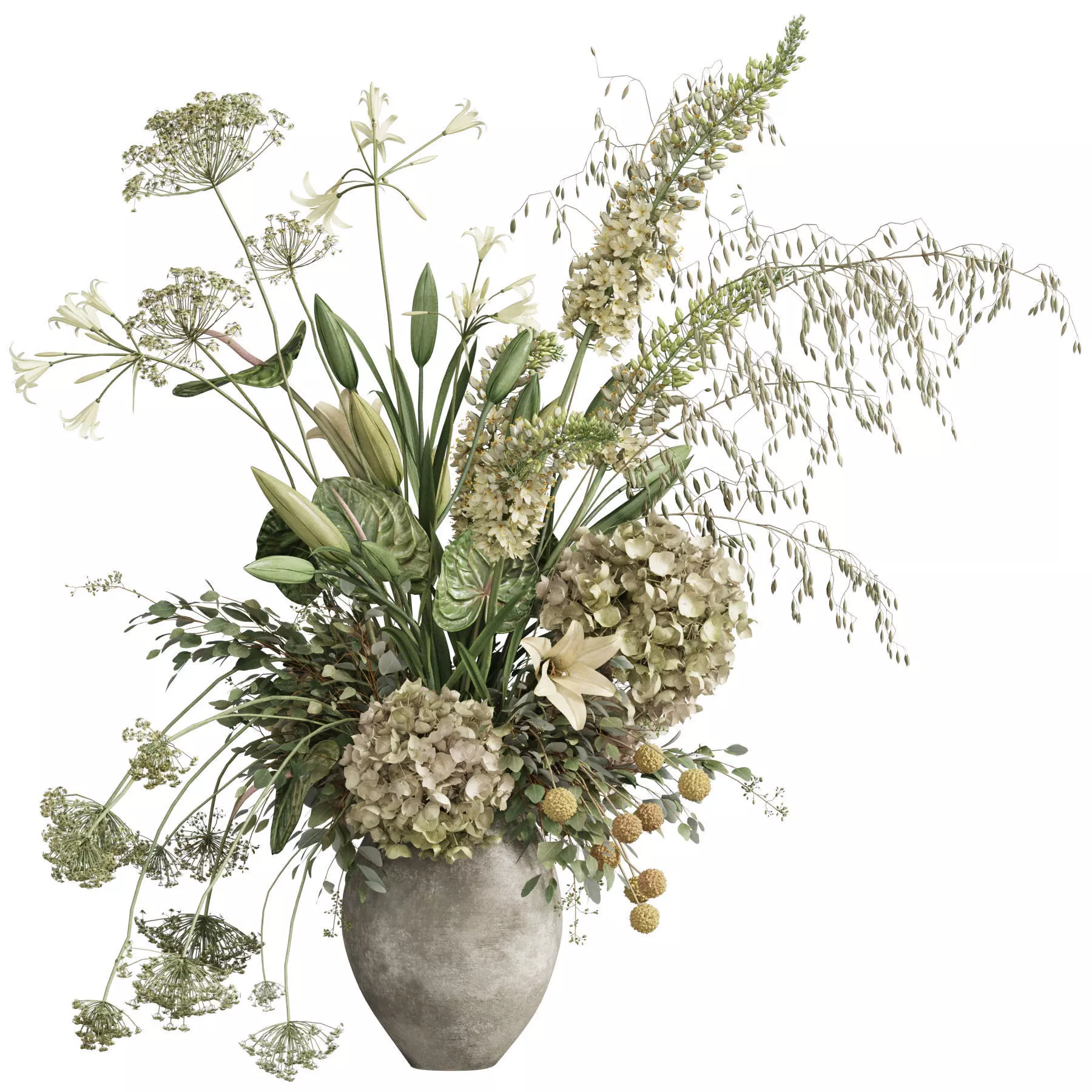 Flower In Vase 104 3D model_0