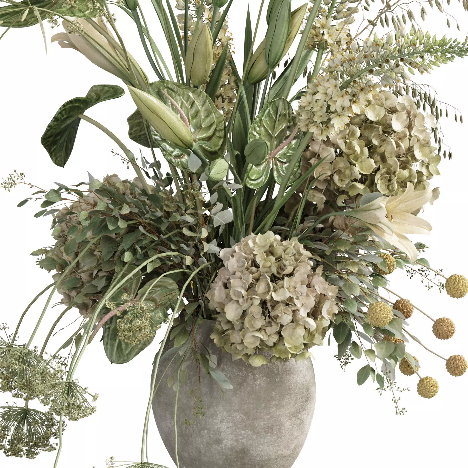 Flower In Vase 104 3D model_3