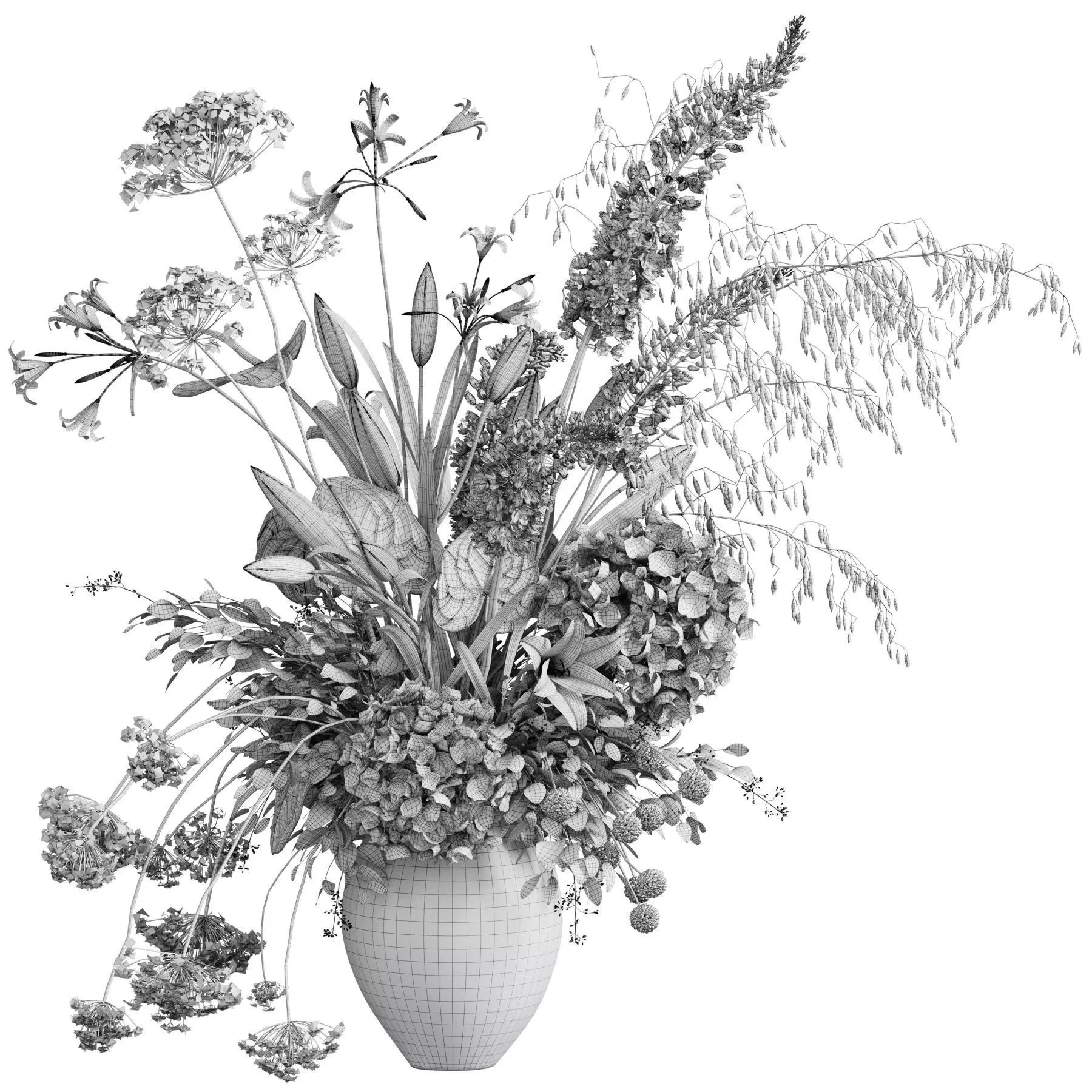Flower In Vase 104 3D model_6